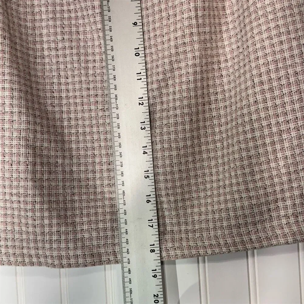Paper Crane Pink‎ Tweed Mini Skirt L NWT Y2K Academia Preppy Aesthetic Side Zip